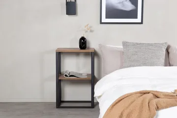 Rise Rektangulært Sengebord 30 cm i Træ med Opbevaring - Brun - Møbler - Borde - Aflastningsbord - Sengebord