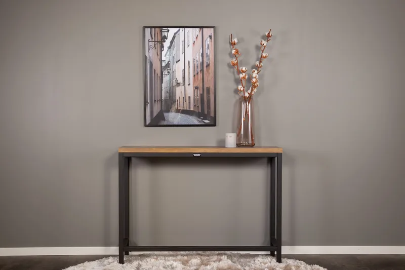 Rise Sidebord 110x30 cm - Sort - Møbler - Borde - Aflastningsbord - Lampebord