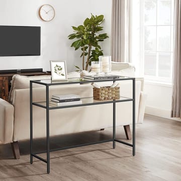 Rovena Kommode 90 cm - Sort og transparent - Møbler - Borde - Aflastningsbord - Entrébord