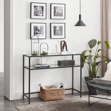 Rovena Kommode 90 cm - Sort og transparent - Møbler - Borde - Aflastningsbord - Entrébord