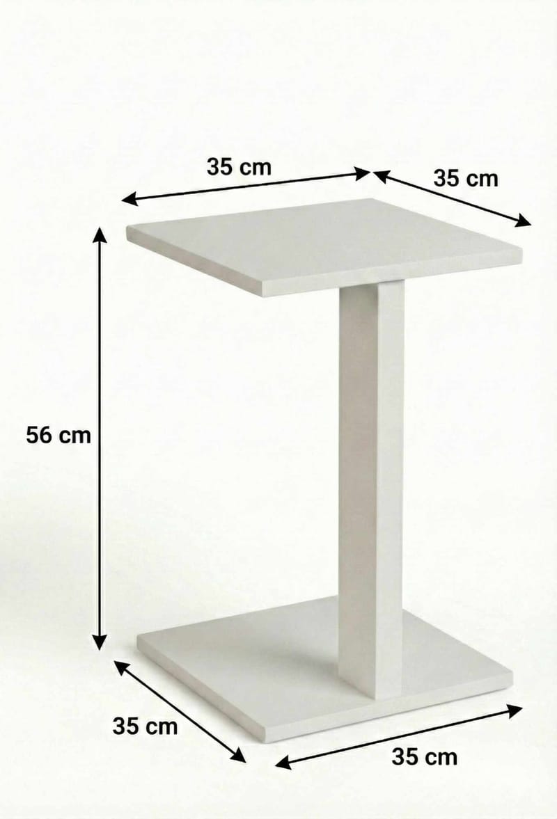 Rumira Sidebord 35 cm - Hvid - Møbler - Borde - Aflastningsbord - Konsolbord & sidebord