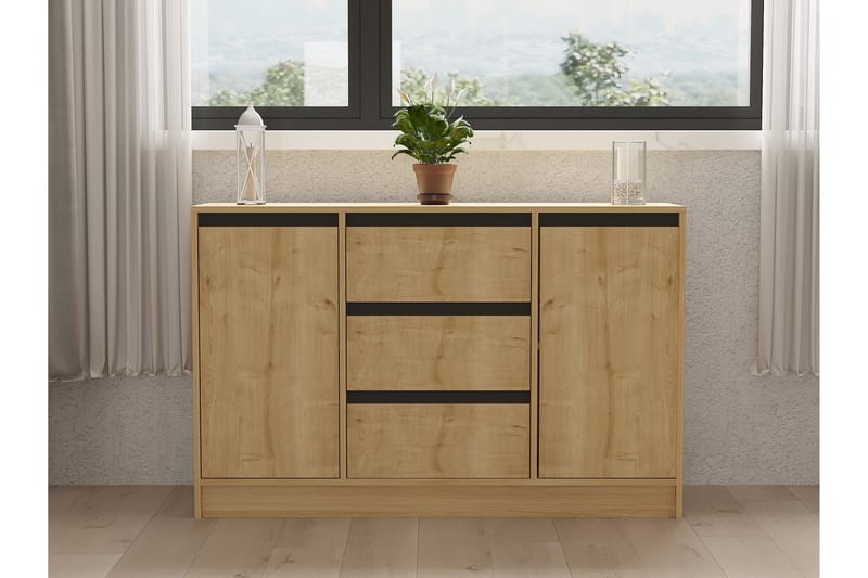 Sadu Konsolbord 140 cm - Brun/Eg/Antracit - Møbler - Borde - Aflastningsbord - Entrébord