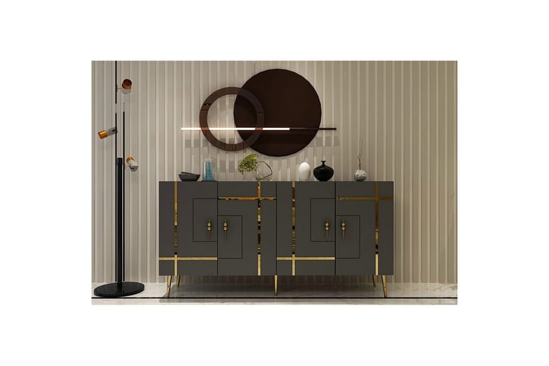 Safiya Konsolbord 150 cm - Guld/Antracit - Møbler - Borde - Aflastningsbord - Entrébord