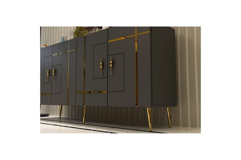 Safiya Konsolbord 150 cm - Guld/Antracit - Møbler - Borde - Aflastningsbord - Entrébord
