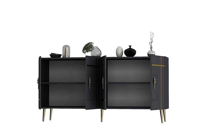 Safiya Konsolbord 150 cm - Guld/Antracit - Møbler - Borde - Aflastningsbord - Entrébord