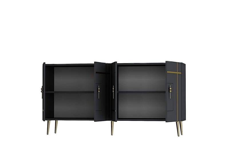 Safiya Konsolbord 150 cm - Guld/Antracit - Møbler - Borde - Aflastningsbord - Entrébord