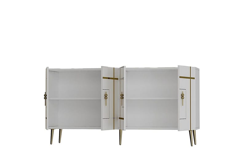 Safiya Konsolbord 150 cm - Guld/Hvid - Møbler - Borde - Aflastningsbord - Entrébord