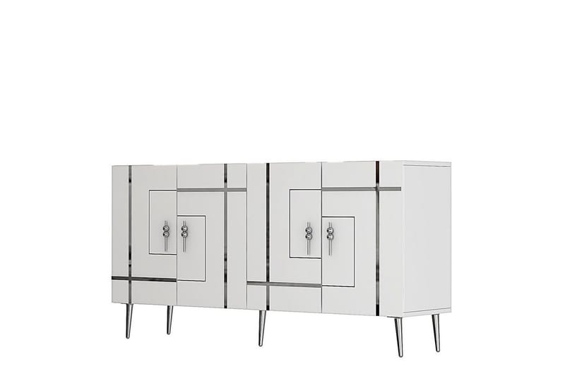 Safiya Konsolbord 150 cm - Hvid/Sølv - Møbler - Borde - Aflastningsbord - Entrébord