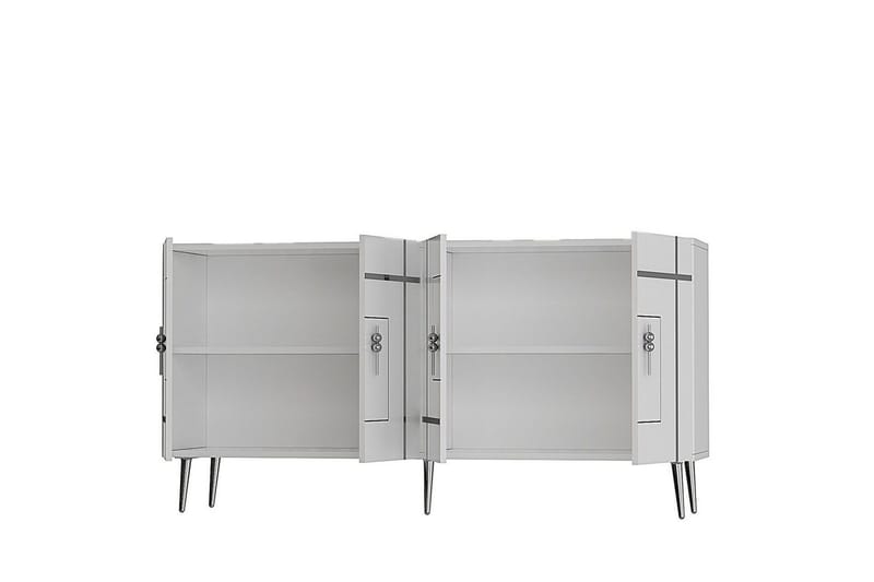 Safiya Konsolbord 150 cm - Hvid/Sølv - Møbler - Borde - Aflastningsbord - Entrébord