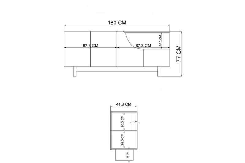 Safiya Konsolbord 180 cm - Beige - Møbler - Borde - Aflastningsbord - Entrébord