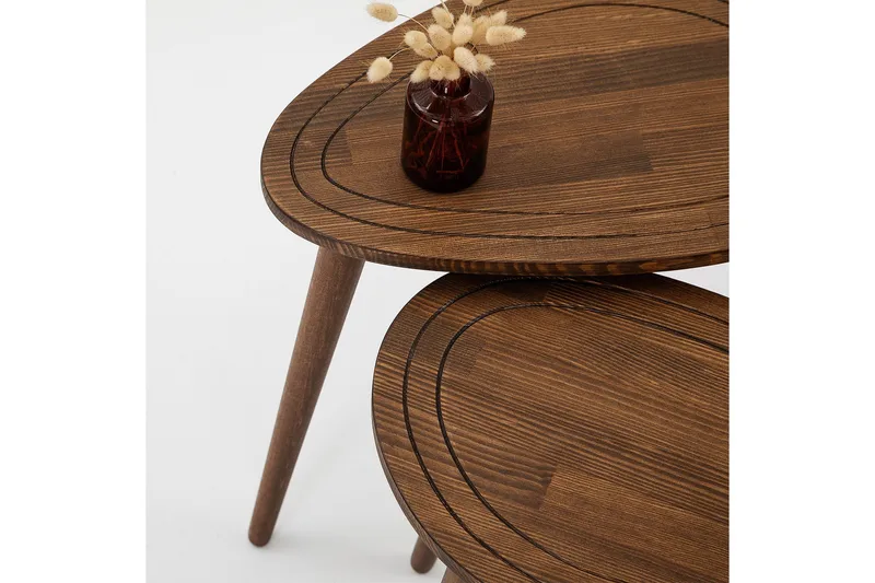 Saldus Sætborde - Valnød - Møbler - Borde - Aflastningsbord - Indskudsborde