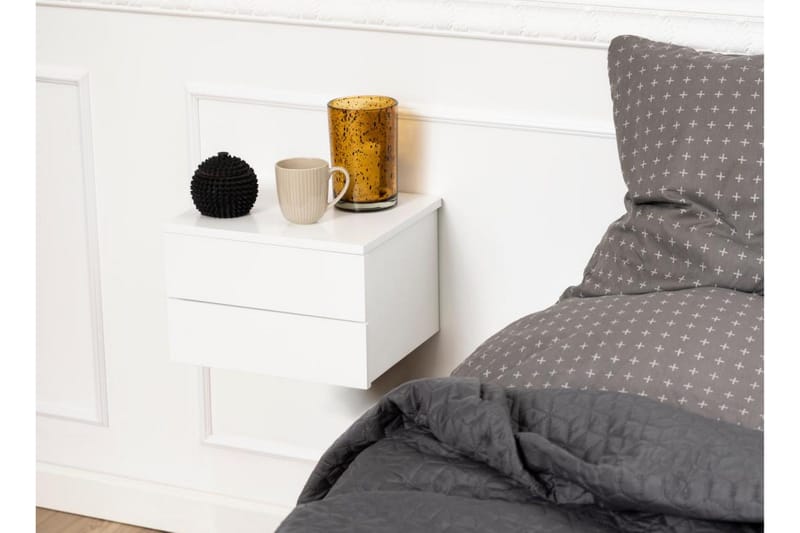 Salmani Natbord 32 cm - Hvid - Møbler - Borde - Aflastningsbord - Sengebord
