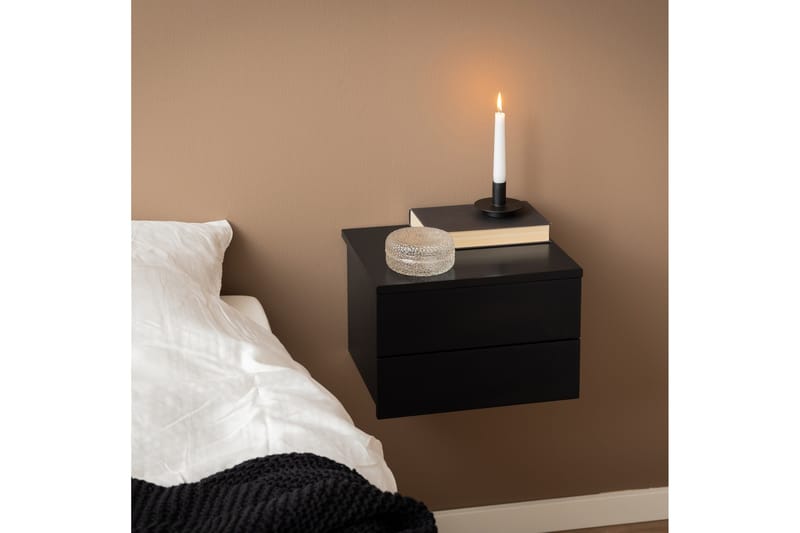 Salmani Sengebord 32 cm - Sort - Møbler - Borde - Aflastningsbord - Sengebord