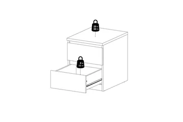 Salomns Natbord 40,4 cm - Grå - Møbler - Borde - Aflastningsbord - Sengebord