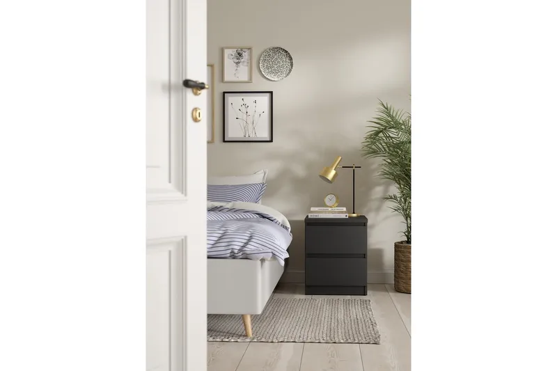 Salomns Natbord 40,4 cm - Grå - Møbler - Borde - Aflastningsbord - Sengebord