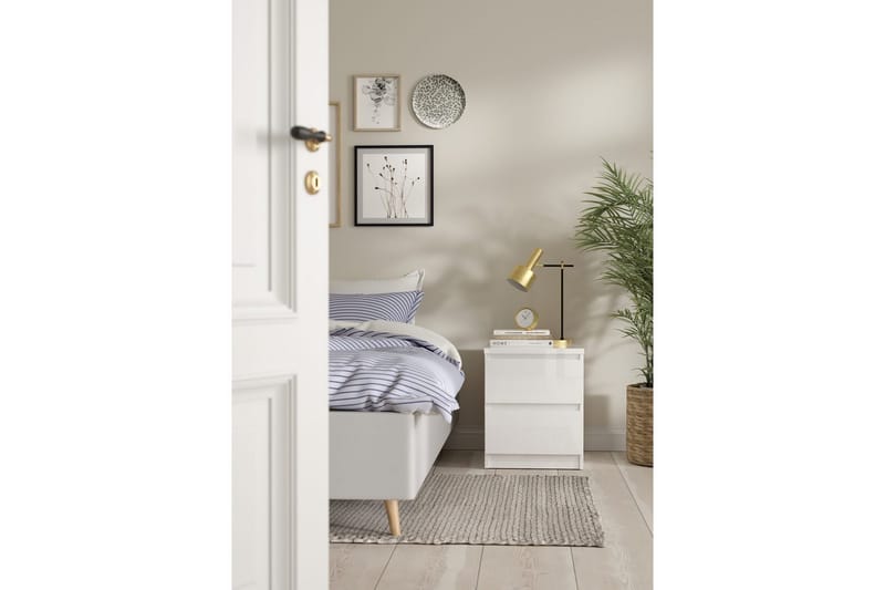 Salomns Natbord 40,4 cm - Hvid - Møbler - Borde - Aflastningsbord - Sengebord