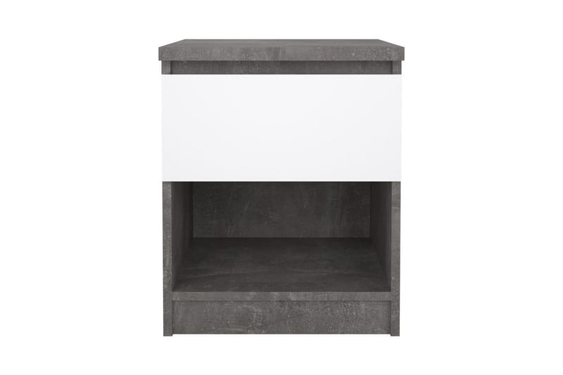 Salomns Natbord 40 cm - Hvid/Mørkegrå - Møbler - Borde - Aflastningsbord - Sengebord