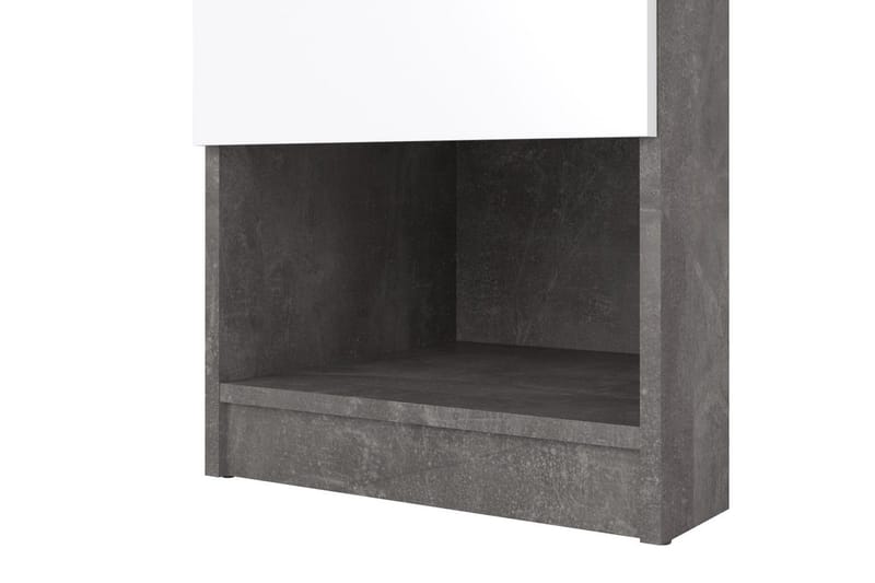 Salomns Natbord 40 cm - Hvid/Mørkegrå - Møbler - Borde - Aflastningsbord - Sengebord