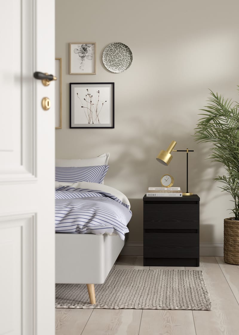 Salomns Natbord med 2 skuffer 40x50x50 cm - Møbler - Borde - Aflastningsbord - Sengebord