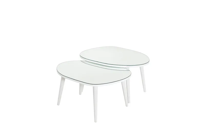 Samtens Sætborde - Hvid - Møbler - Borde - Aflastningsbord - Indskudsborde