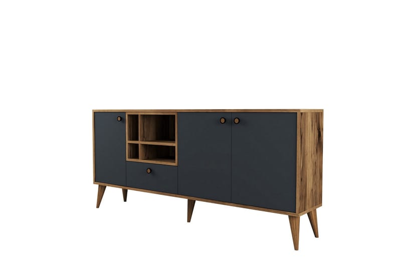 Scone Konsolbord 180 cm, Antracit/Valnød