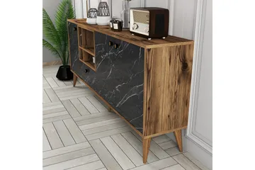 Scone Konsolbord 180 cm - Sort/Valnød - Møbler - Borde - Aflastningsbord - Entrébord