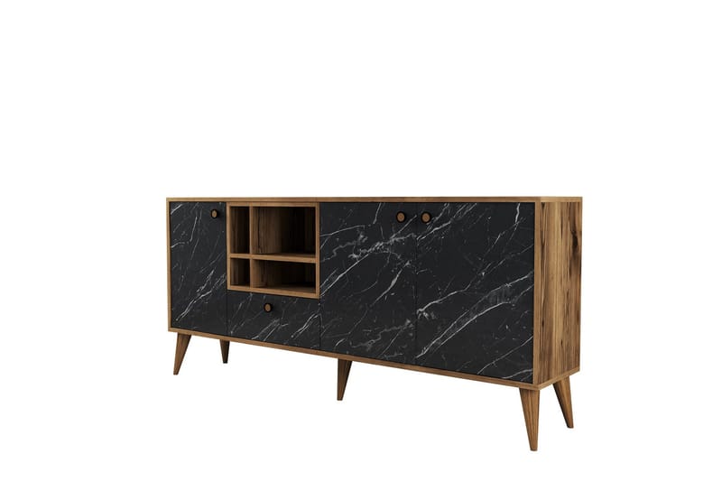 Scone Konsolbord 180 cm - Sort/Valnød - Møbler - Borde - Aflastningsbord - Entrébord