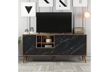 Scone Konsolbord 180 cm - Sort/Valnød - Møbler - Borde - Aflastningsbord - Entrébord