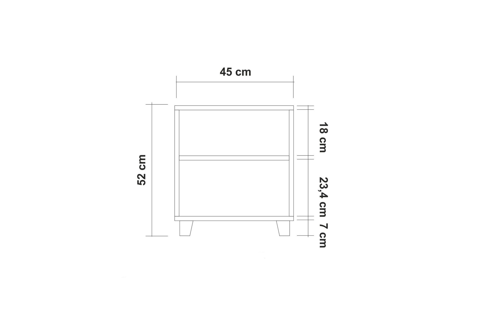Leva Natbord 45x40 cm Brun - Hanah Home - Møbler - Borde - Aflastningsbord - Sengebord