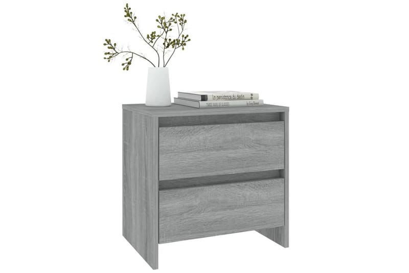 sengebord 45x34,5x44,5 cm spånplade grå sonoma-eg - Grå - Møbler - Borde - Aflastningsbord - Sengebord