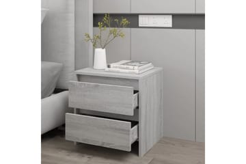 sengebord 45x34,5x44,5 cm spånplade grå sonoma-eg - Grå - Møbler - Borde - Aflastningsbord - Sengebord
