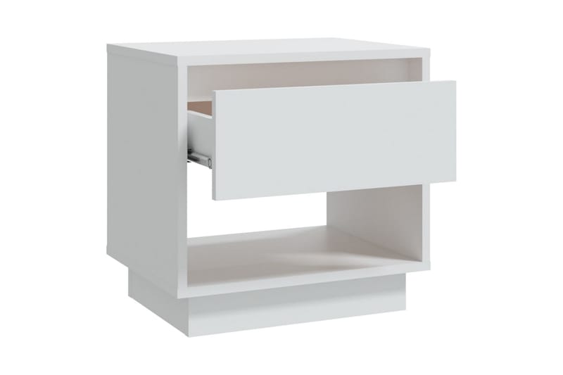 sengebord 45x34x44 cm spånplade hvid - Hvid - Møbler - Borde - Aflastningsbord - Sengebord
