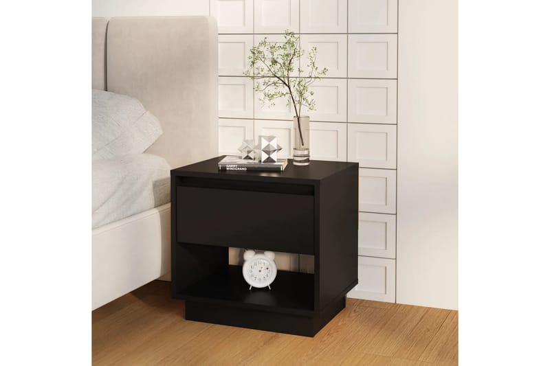 sengebord 45x34x44 cm spånplade sort - Sort - Møbler - Borde - Aflastningsbord - Sengebord