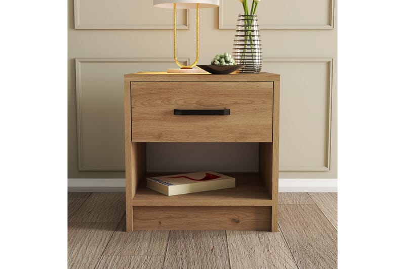 Abbekerk Sengebord 52 cm - Natur - Møbler - Borde - Aflastningsbord - Sengebord