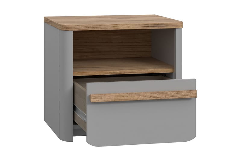 Ahmetbay Sengebord 41x49 cm - Grå/Brun - Møbler - Borde - Aflastningsbord - Sengebord