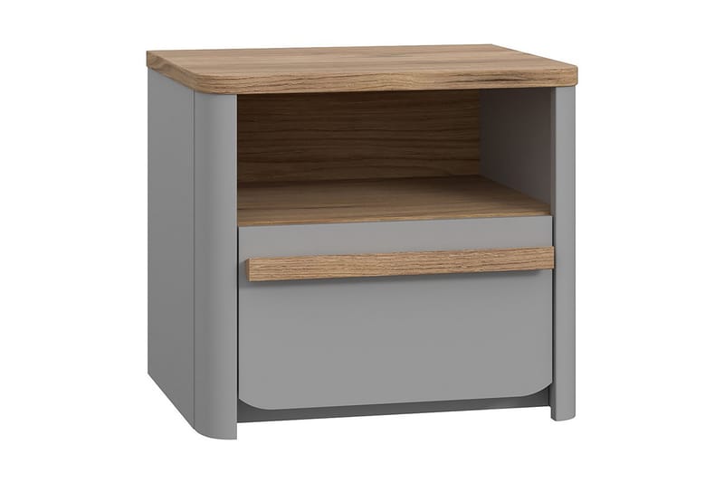 Ahmetbay Sengebord 41x49 cm - Grå/Brun - Møbler - Borde - Aflastningsbord - Sengebord