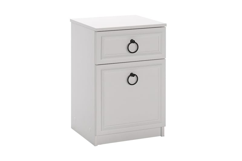 Ajra Sengebord 40x38 cm Hvid - Hanah Home - Møbler - Borde - Aflastningsbord - Sengebord