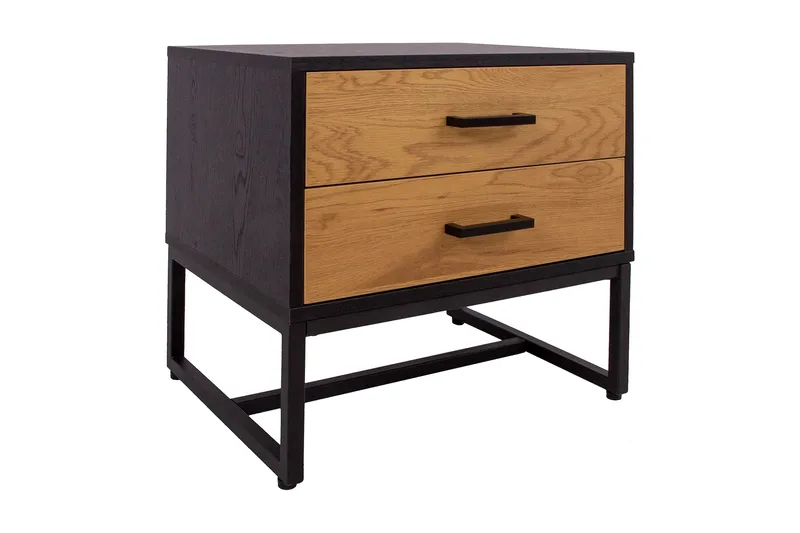 Amsterdam Sengebord Eg / Sort - Møbler - Borde - Aflastningsbord - Sengebord