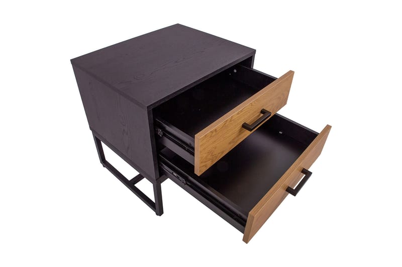 Amsterdam Sengebord Eg / Sort - Møbler - Borde - Aflastningsbord - Sengebord