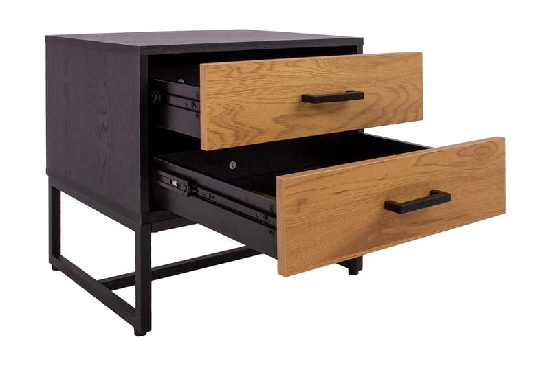 Amsterdam Sengebord Eg / Sort - Møbler - Borde - Aflastningsbord - Sengebord