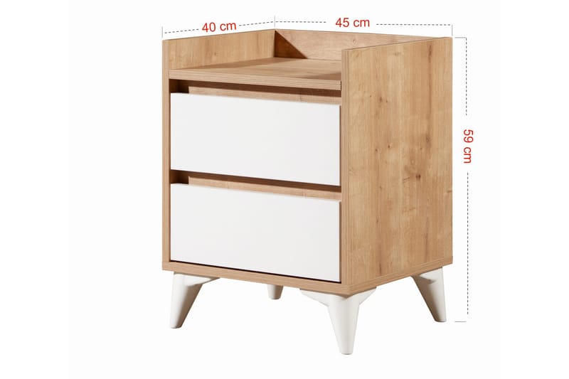 Andifli Sengebord 45x59 cm - Blå - Møbler - Borde - Aflastningsbord - Sengebord