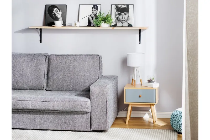 Arvada Sengebord 40 cm med Opbevaring Skuffe - Brun - Møbler - Borde - Aflastningsbord - Sengebord