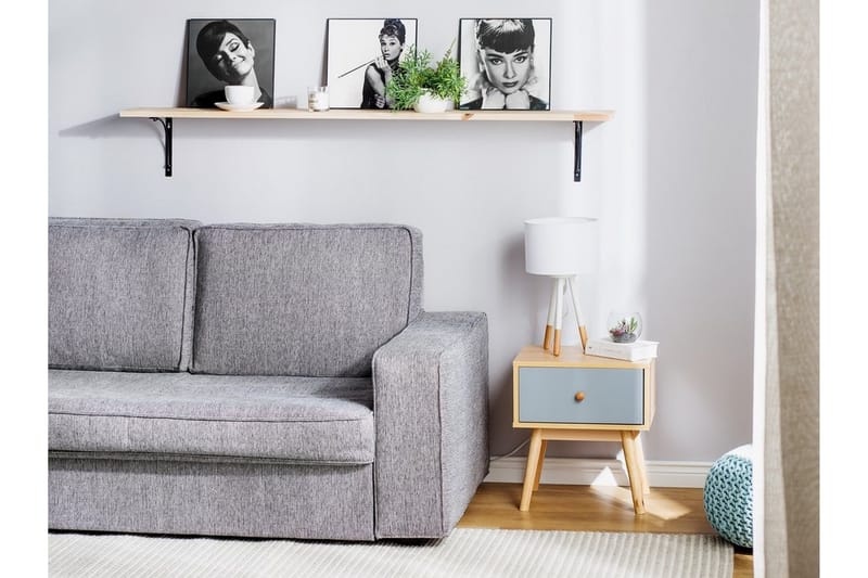 Arvada Sengebord 40 cm med Opbevaring Skuffe - Brun - Møbler - Borde - Aflastningsbord - Sengebord