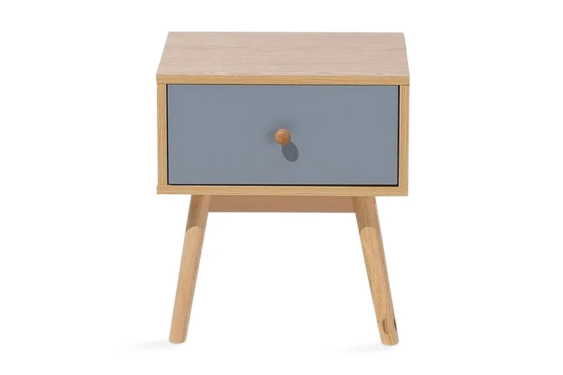 Arvada Sengebord 40 cm med Opbevaring Skuffe, Brun