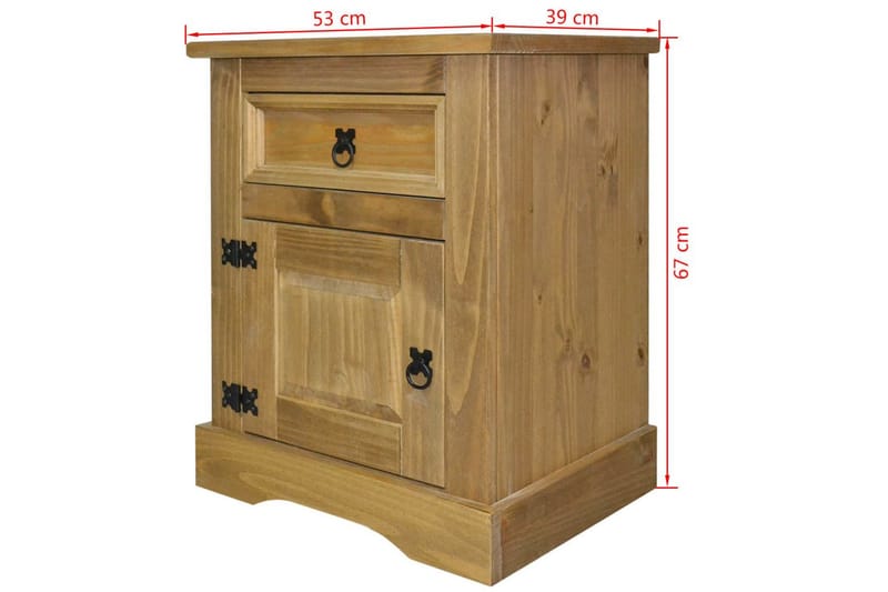 Baddall Sengebord - Brun - Møbler - Borde - Aflastningsbord - Sengebord