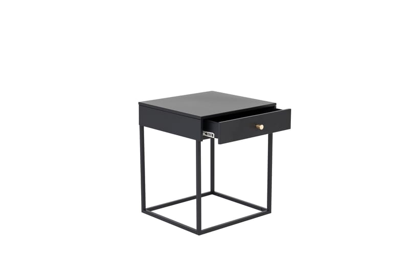 Bakal Sengebord 43 cm med Opbevaring Skuffe - Sort - Møbler - Borde - Aflastningsbord - Sengebord