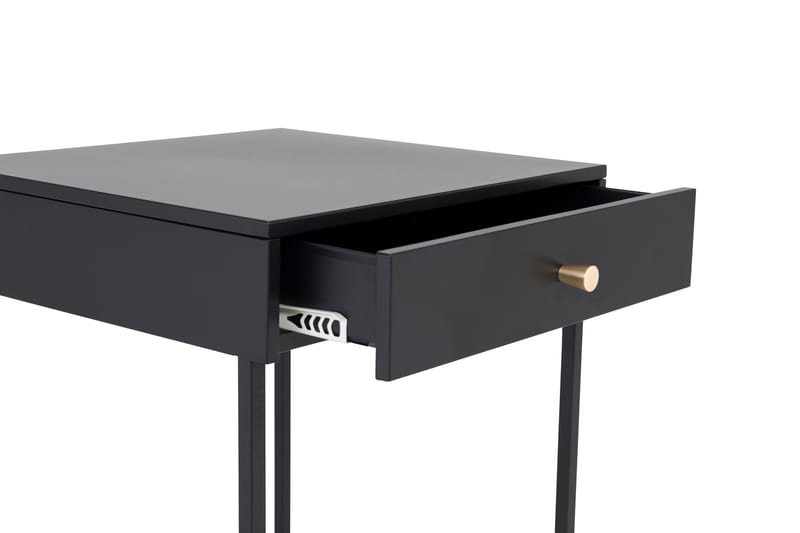 Bakal Sengebord 43 cm med Opbevaring Skuffe - Sort - Møbler - Borde - Aflastningsbord - Sengebord