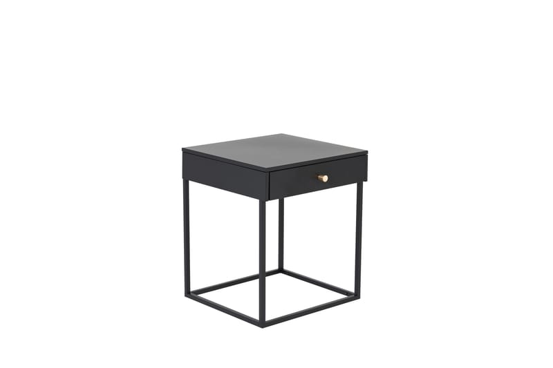 Bakal Sengebord 43 cm med Opbevaring Skuffe - Sort - Møbler - Borde - Aflastningsbord - Sengebord