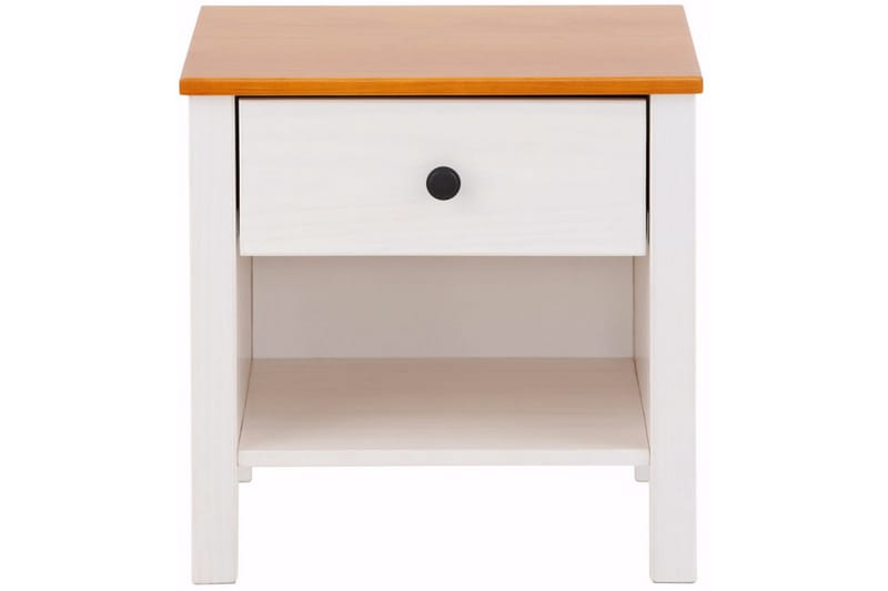 Barleduc Sengebord 43 cm - Hvid/Gul - Møbler - Borde - Aflastningsbord - Sengebord