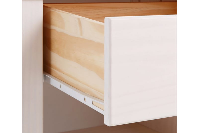 Barleduc Sengebord 43 cm - Hvid/Gul - Møbler - Borde - Aflastningsbord - Sengebord